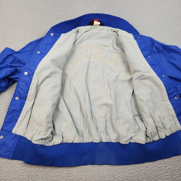 Vintage Satin Bomber Jacket Men's Small Indiana High School Embroidered Varsity - Picture 8 of 12